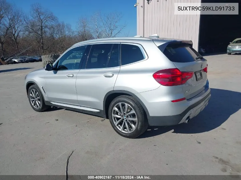 2019 BMW X3 xDrive30I VIN: 5UXTR9C59KLD91733 Lot: 40902167