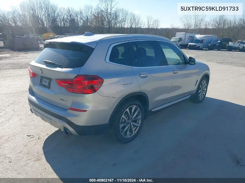 2019 BMW X3 xDrive30I VIN: 5UXTR9C59KLD91733 Lot: 40902167