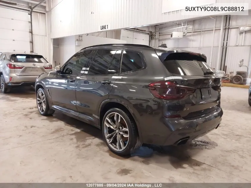 2020 BMW X3 xDrivem40I VIN: 5UXTY9C08L9C88812 Lot: 12077885