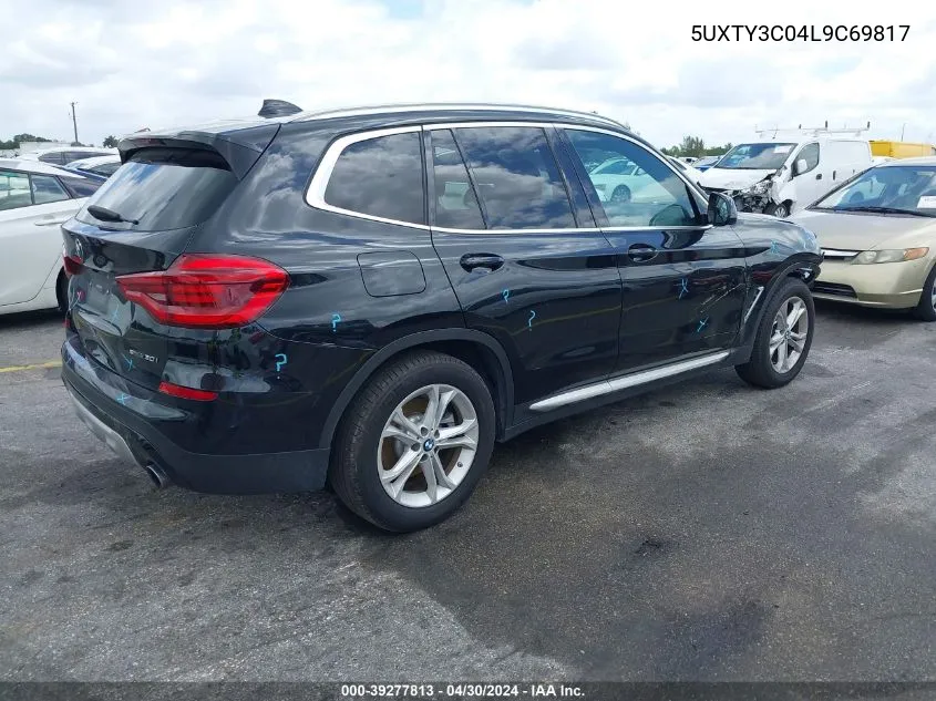 2020 BMW X3 Sdrive30I VIN: 5UXTY3C04L9C69817 Lot: 39277813