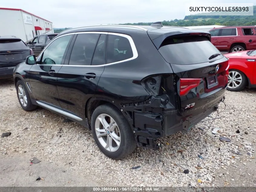 2020 BMW X3 Sdrive30I VIN: 5UXTY3C06LLE55393 Lot: 39605443