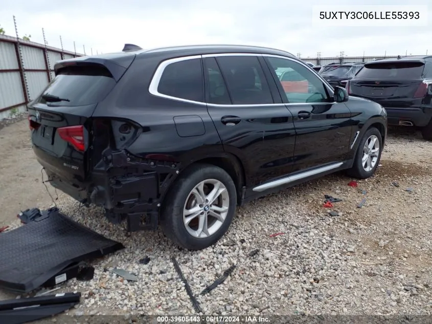 2020 BMW X3 Sdrive30I VIN: 5UXTY3C06LLE55393 Lot: 39605443