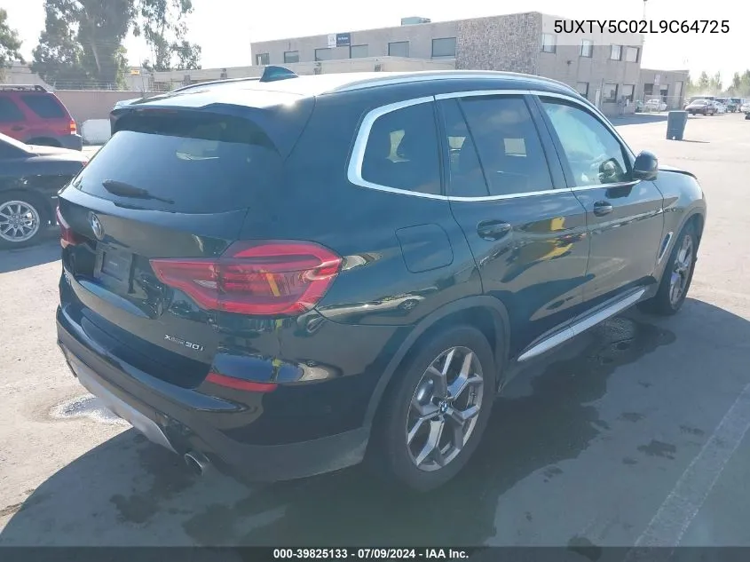 2020 BMW X3 xDrive30I VIN: 5UXTY5C02L9C64725 Lot: 39825133