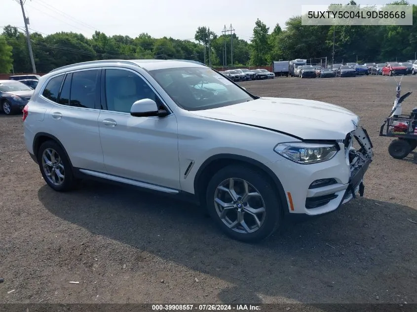 5UXTY5C04L9D58668 2020 BMW X3 xDrive30I