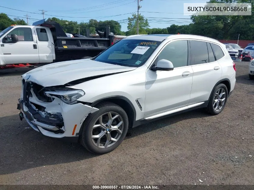 5UXTY5C04L9D58668 2020 BMW X3 xDrive30I