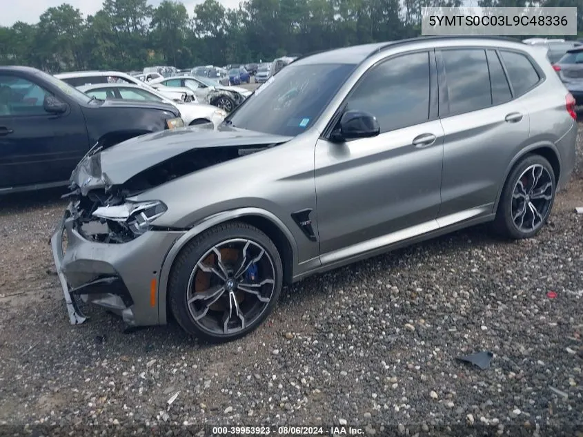 2020 BMW X3 M Competition VIN: 5YMTS0C03L9C48336 Lot: 39953923