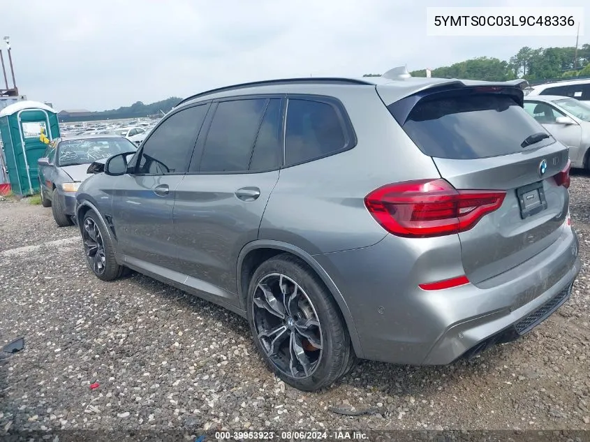 2020 BMW X3 M Competition VIN: 5YMTS0C03L9C48336 Lot: 39953923