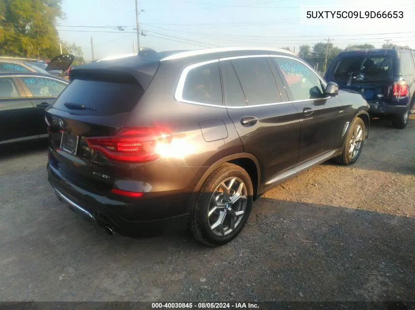 2020 BMW X3 xDrive30I VIN: 5UXTY5C09L9D66653 Lot: 40030845