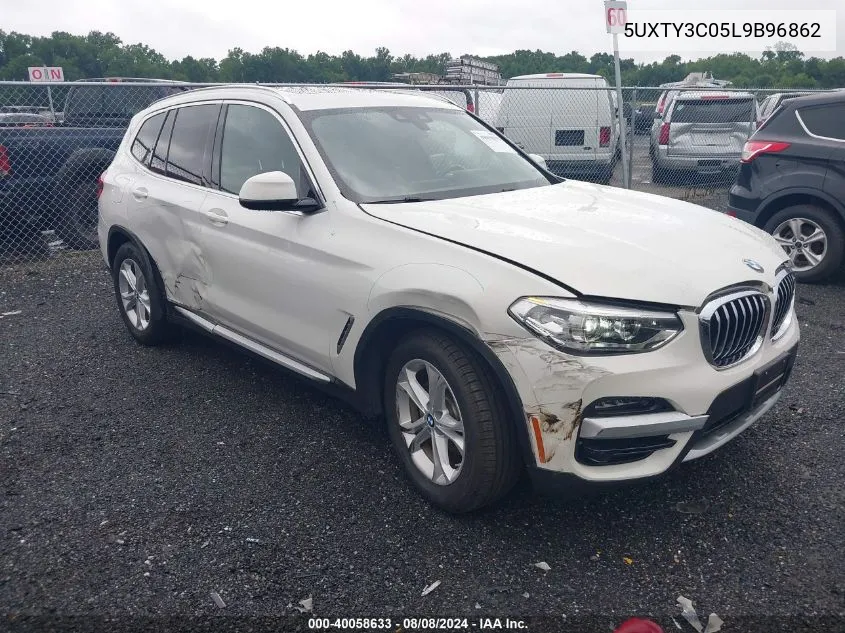 2020 BMW X3 Sdrive30I VIN: 5UXTY3C05L9B96862 Lot: 40058633