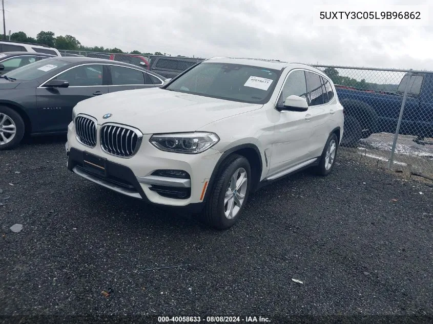 2020 BMW X3 Sdrive30I VIN: 5UXTY3C05L9B96862 Lot: 40058633