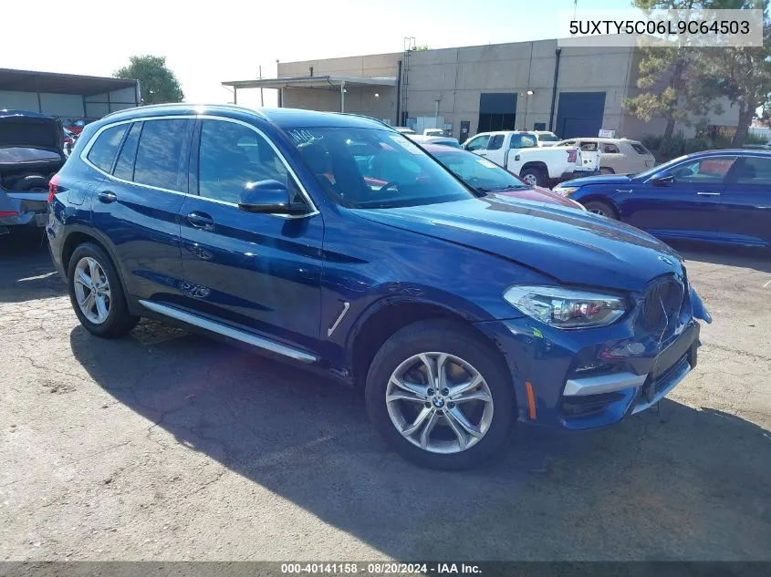 2020 BMW X3 xDrive30I VIN: 5UXTY5C06L9C64503 Lot: 40141158