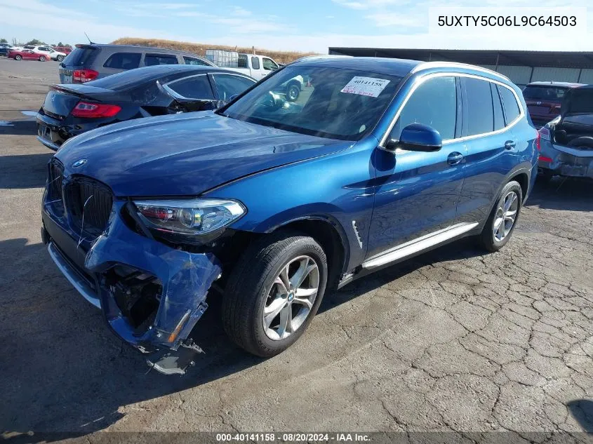 2020 BMW X3 xDrive30I VIN: 5UXTY5C06L9C64503 Lot: 40141158