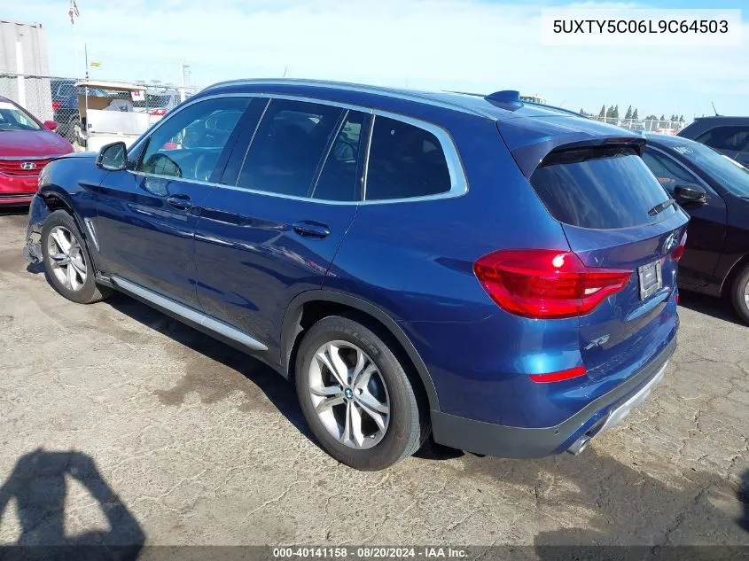 2020 BMW X3 xDrive30I VIN: 5UXTY5C06L9C64503 Lot: 40141158