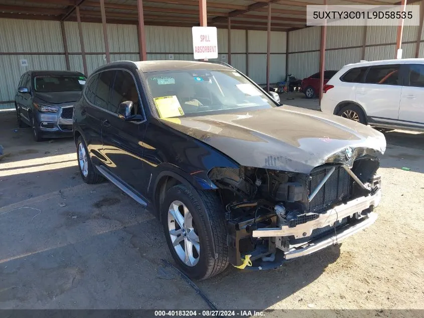 2020 BMW X3 Sdrive30I VIN: 5UXTY3C01L9D58535 Lot: 40183204