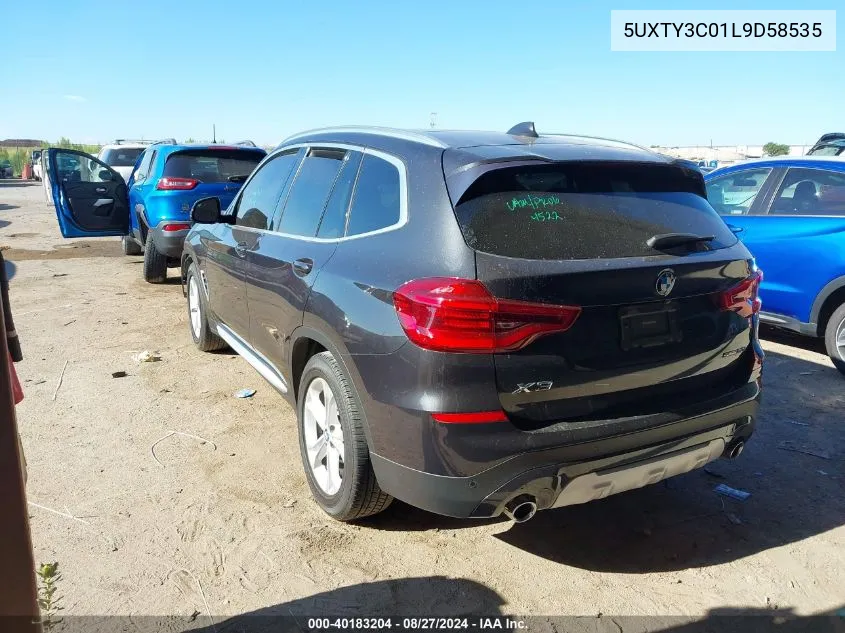 2020 BMW X3 Sdrive30I VIN: 5UXTY3C01L9D58535 Lot: 40183204