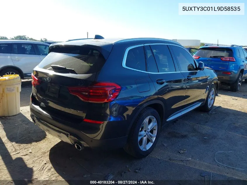 2020 BMW X3 Sdrive30I VIN: 5UXTY3C01L9D58535 Lot: 40183204