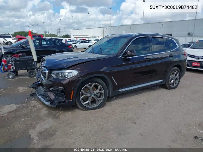 2020 BMW X3 Sdrive30I VIN: 5UXTY3C06L9B74482 Lot: 40198123