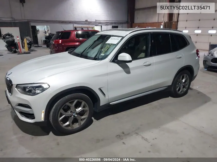 5UXTY5C02LLT35471 2020 BMW X3 xDrive30I