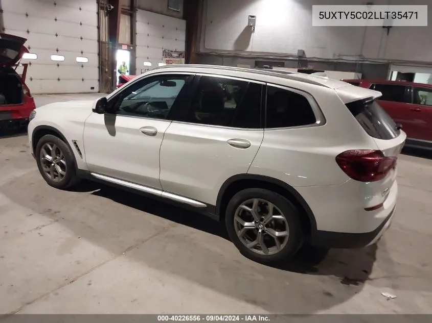 2020 BMW X3 xDrive30I VIN: 5UXTY5C02LLT35471 Lot: 40226556