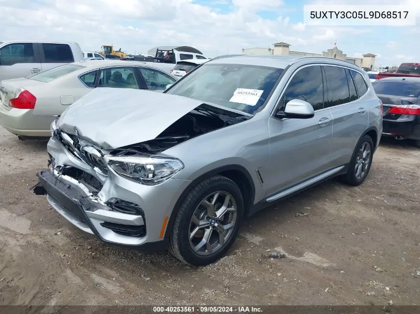 2020 BMW X3 Sdrive30I VIN: 5UXTY3C05L9D68517 Lot: 40253561