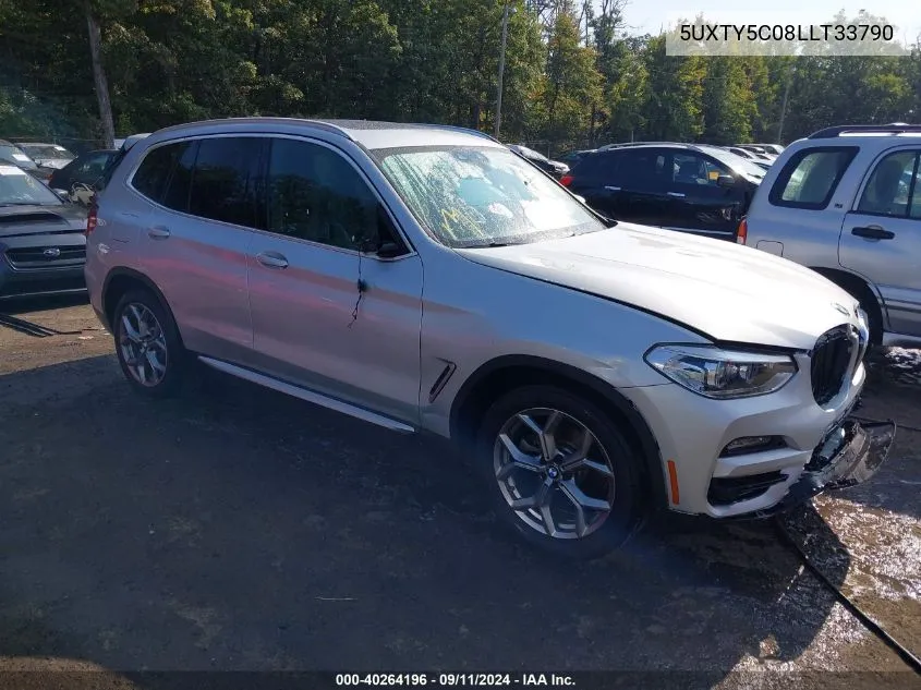 2020 BMW X3 xDrive30I VIN: 5UXTY5C08LLT33790 Lot: 40264196