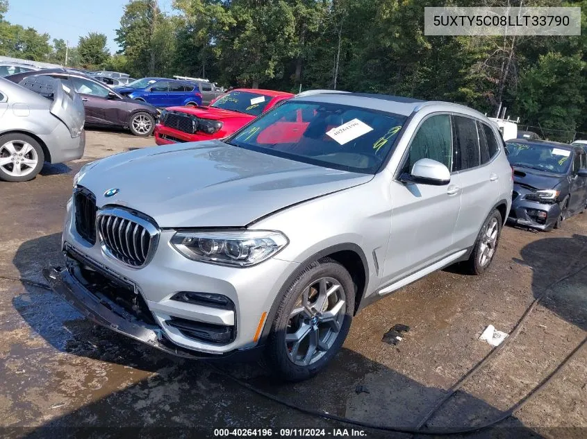 2020 BMW X3 xDrive30I VIN: 5UXTY5C08LLT33790 Lot: 40264196