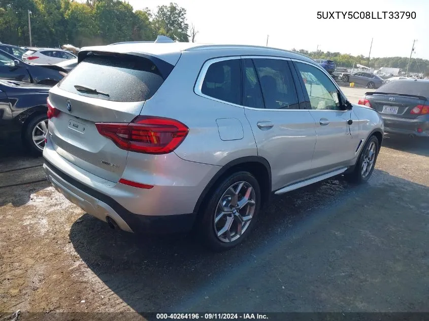 5UXTY5C08LLT33790 2020 BMW X3 xDrive30I