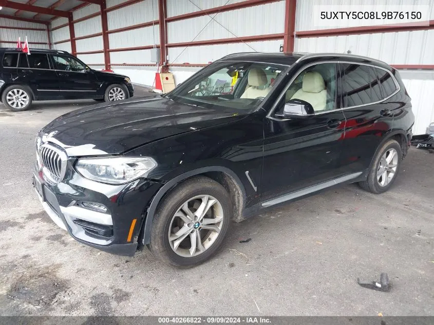 2020 BMW X3 xDrive30I VIN: 5UXTY5C08L9B76150 Lot: 40266822