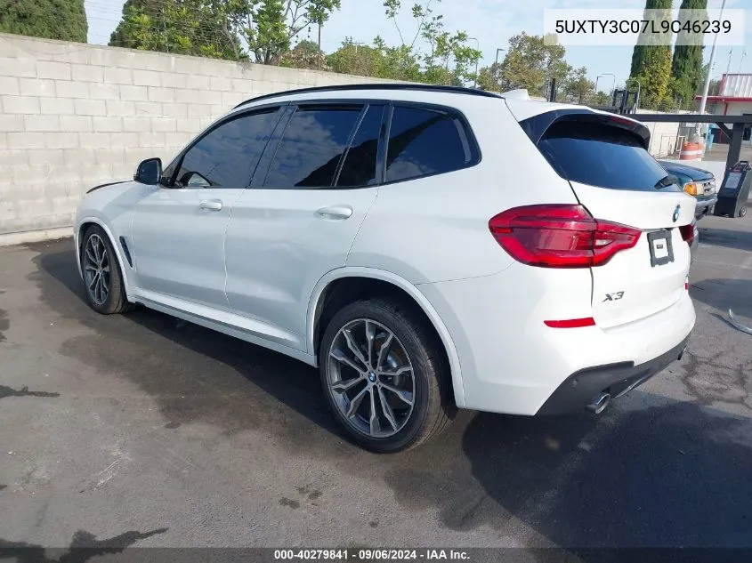 2020 BMW X3 Sdrive30I VIN: 5UXTY3C07L9C46239 Lot: 40279841