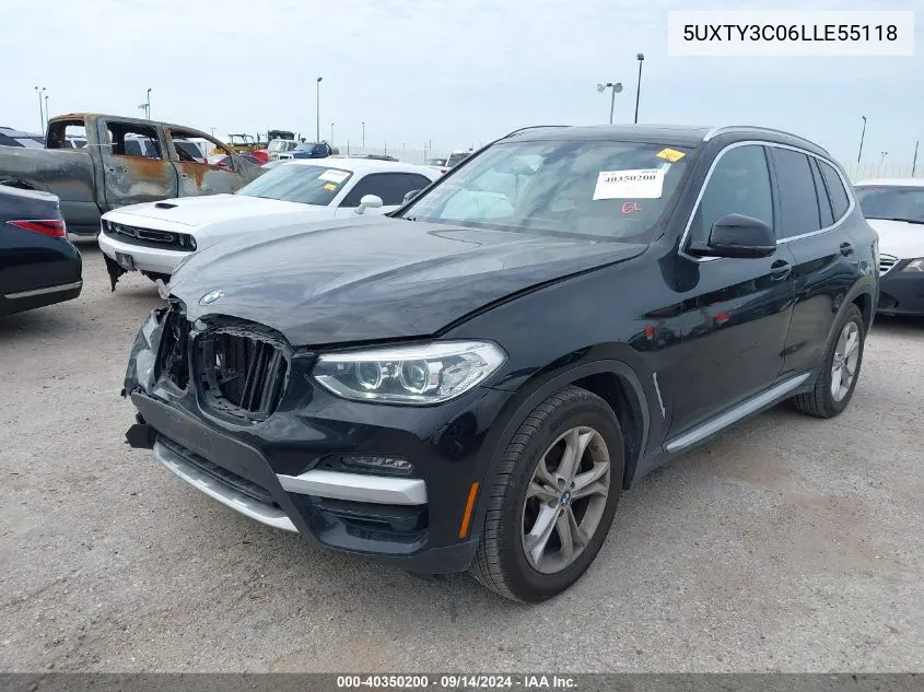 5UXTY3C06LLE55118 2020 BMW X3 Sdrive30I