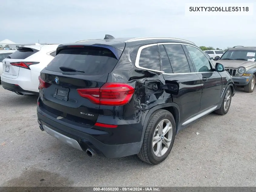 5UXTY3C06LLE55118 2020 BMW X3 Sdrive30I