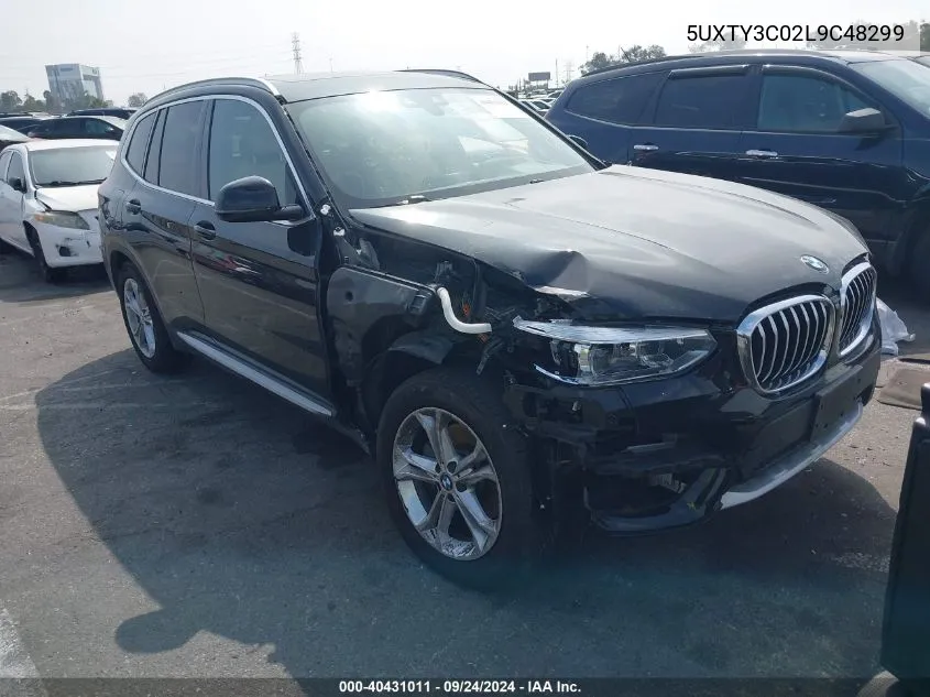 2020 BMW X3 Sdrive30I VIN: 5UXTY3C02L9C48299 Lot: 40431011