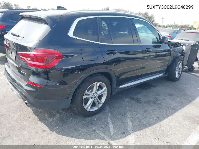 2020 BMW X3 Sdrive30I VIN: 5UXTY3C02L9C48299 Lot: 40431011