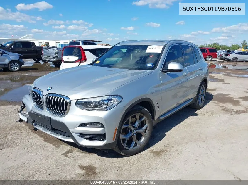 5UXTY3C01L9B70596 2020 BMW X3 Sdrive30I