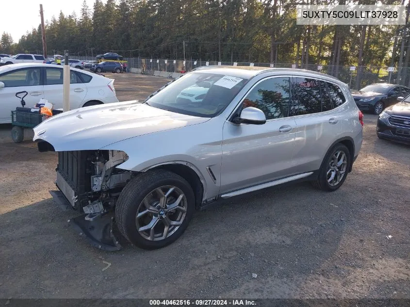 2020 BMW X3 xDrive30I VIN: 5UXTY5C09LLT37928 Lot: 40462516