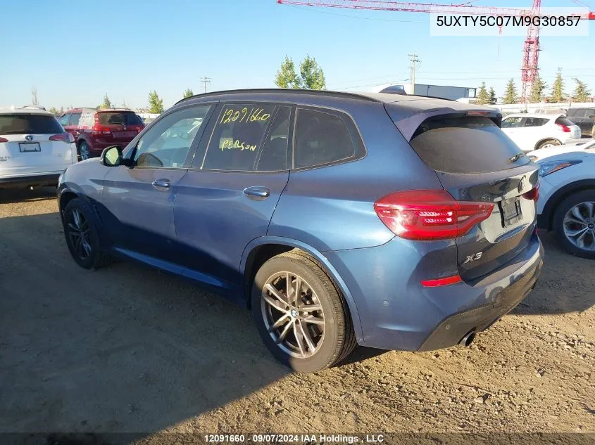 2021 BMW X3 VIN: 5UXTY5C07M9G30857 Lot: 12091660