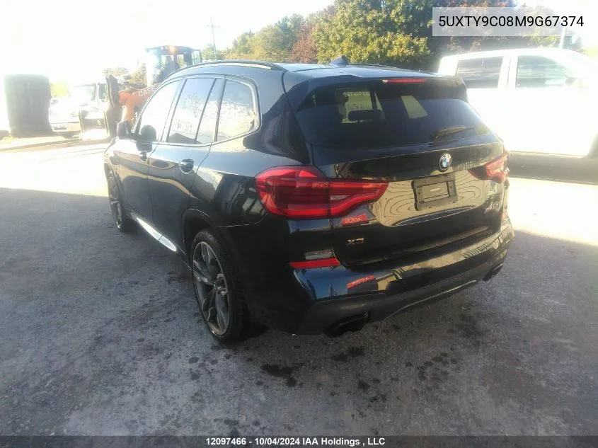 2021 BMW X3 xDrivem40I VIN: 5UXTY9C08M9G67374 Lot: 12097466