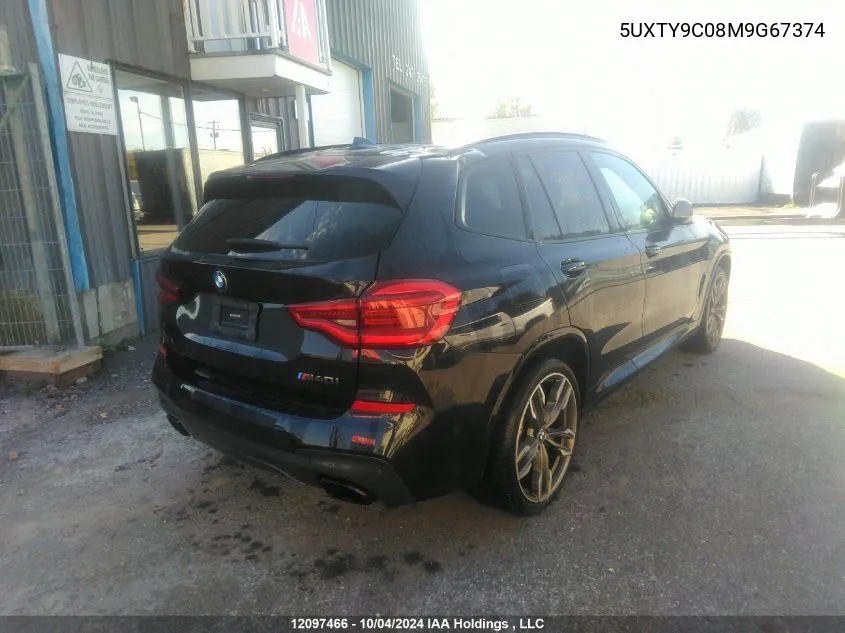 2021 BMW X3 xDrivem40I VIN: 5UXTY9C08M9G67374 Lot: 12097466