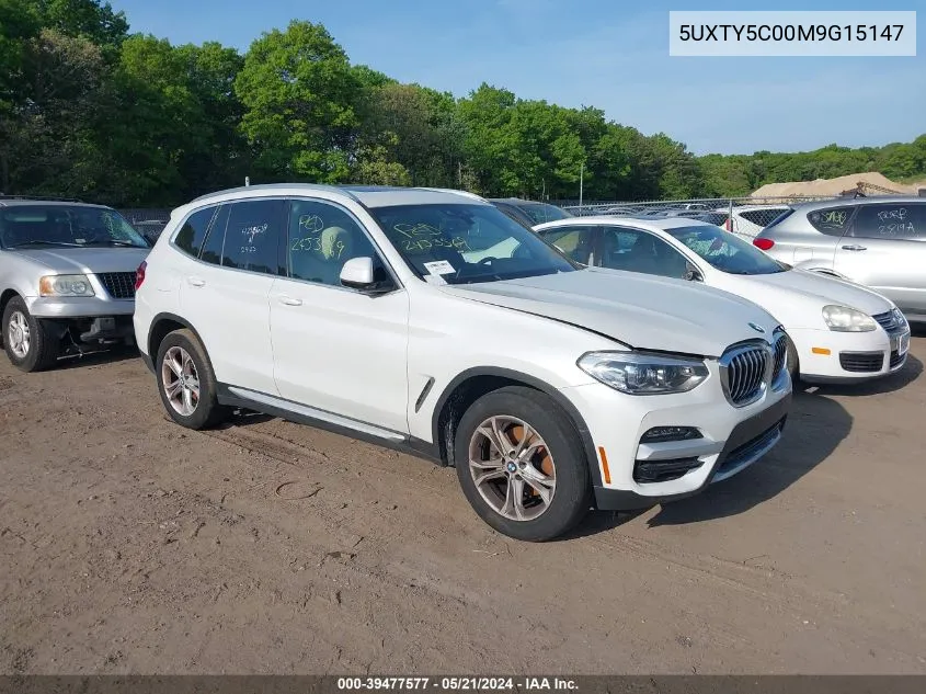 2021 BMW X3 xDrive30I VIN: 5UXTY5C00M9G15147 Lot: 39477577