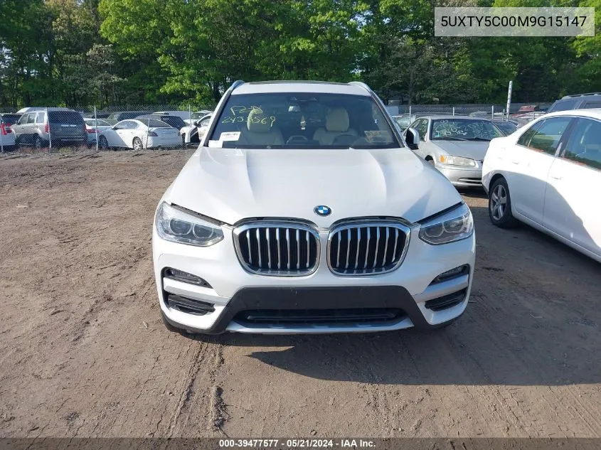 5UXTY5C00M9G15147 2021 BMW X3 xDrive30I