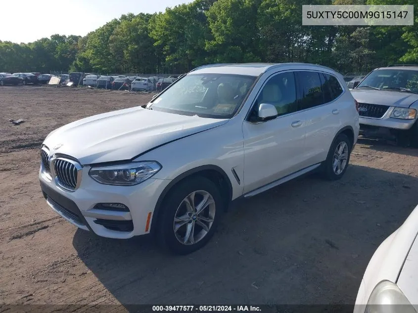 2021 BMW X3 xDrive30I VIN: 5UXTY5C00M9G15147 Lot: 39477577