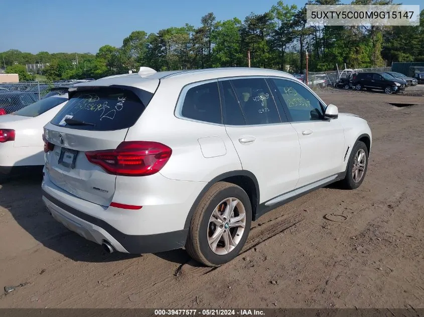 2021 BMW X3 xDrive30I VIN: 5UXTY5C00M9G15147 Lot: 39477577