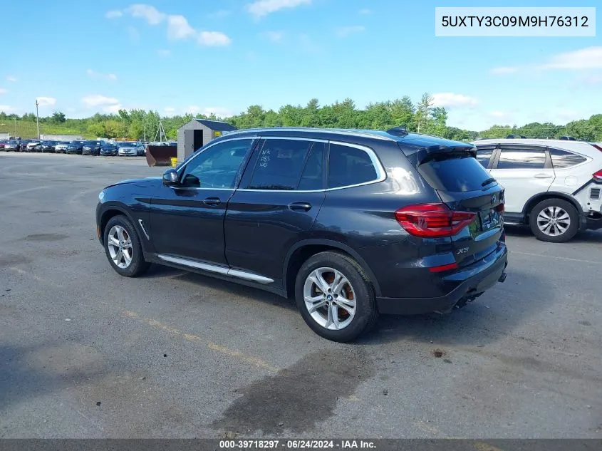 2021 BMW X3 Sdrive30I VIN: 5UXTY3C09M9H76312 Lot: 39718297