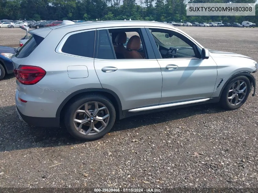 5UXTY5C00M9H80308 2021 BMW X3 xDrive30I