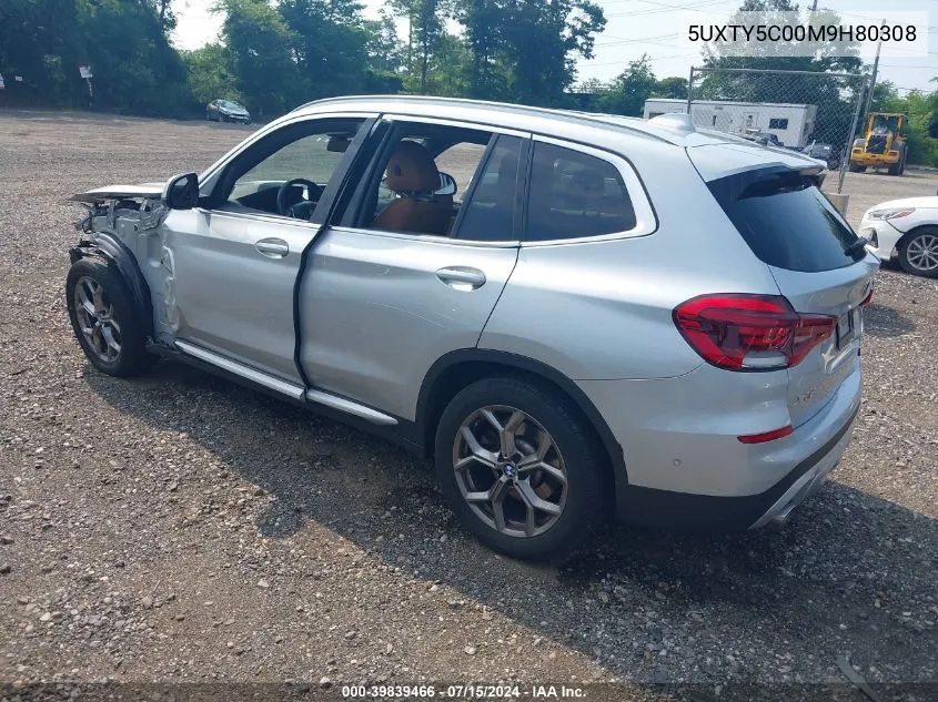 2021 BMW X3 xDrive30I VIN: 5UXTY5C00M9H80308 Lot: 39839466