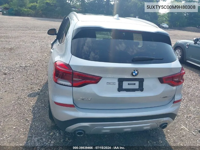 2021 BMW X3 xDrive30I VIN: 5UXTY5C00M9H80308 Lot: 39839466