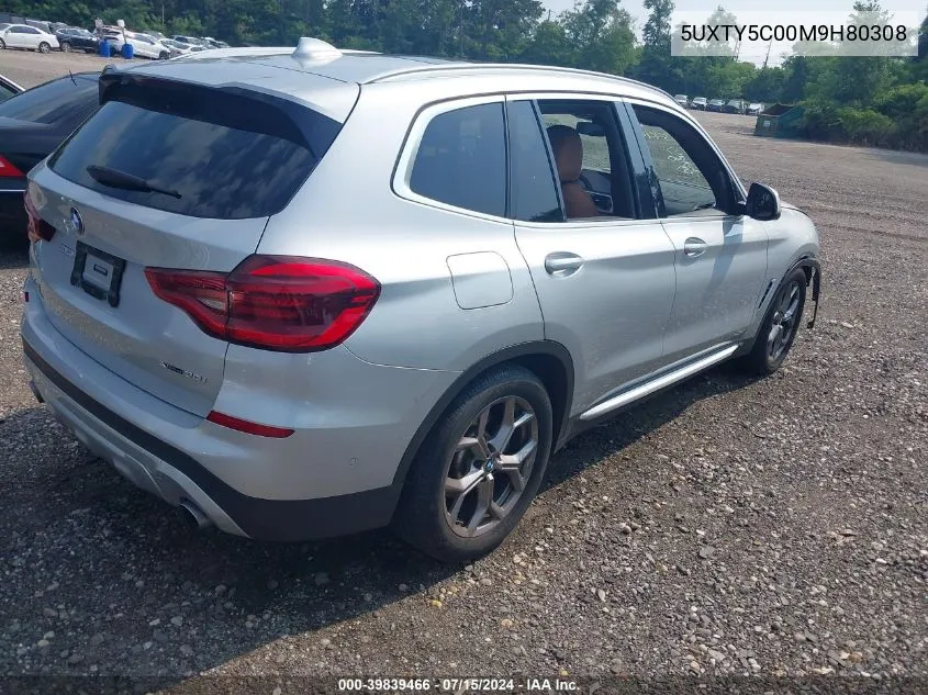 5UXTY5C00M9H80308 2021 BMW X3 xDrive30I