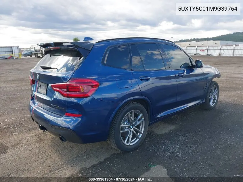 2021 BMW X3 xDrive30I VIN: 5UXTY5C01M9G39764 Lot: 39961904