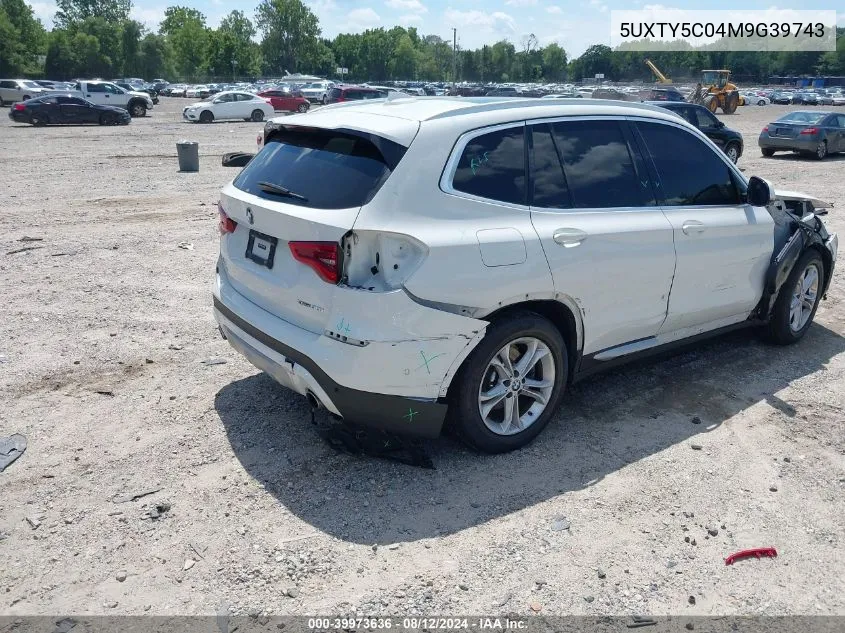 5UXTY5C04M9G39743 2021 BMW X3 xDrive30I