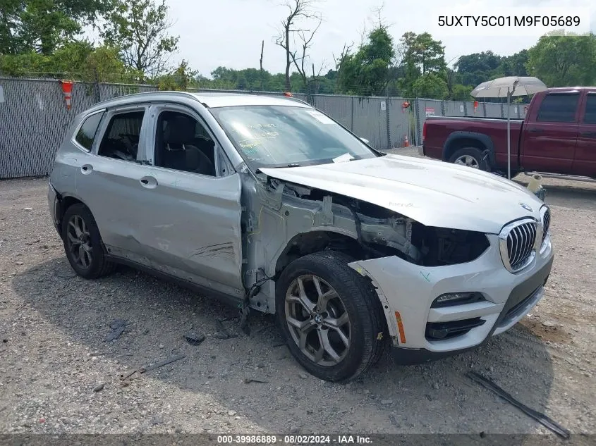 2021 BMW X3 xDrive30I VIN: 5UXTY5C01M9F05689 Lot: 39986889